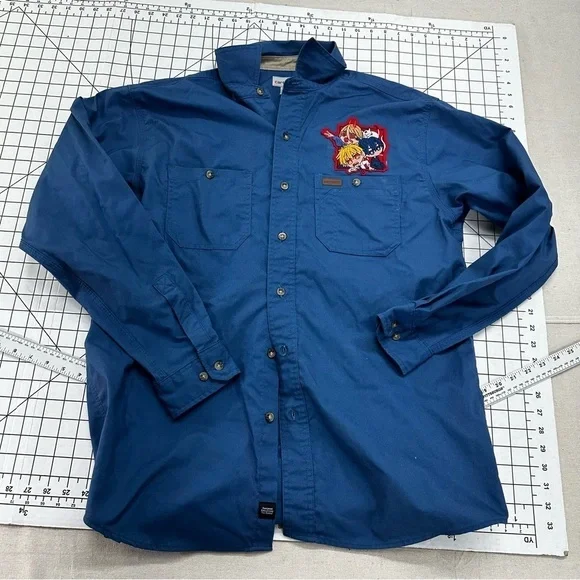 Carhartt Work shirt x Chainsaw Man  sz large button shirt A46 - Picture 2 of 6
